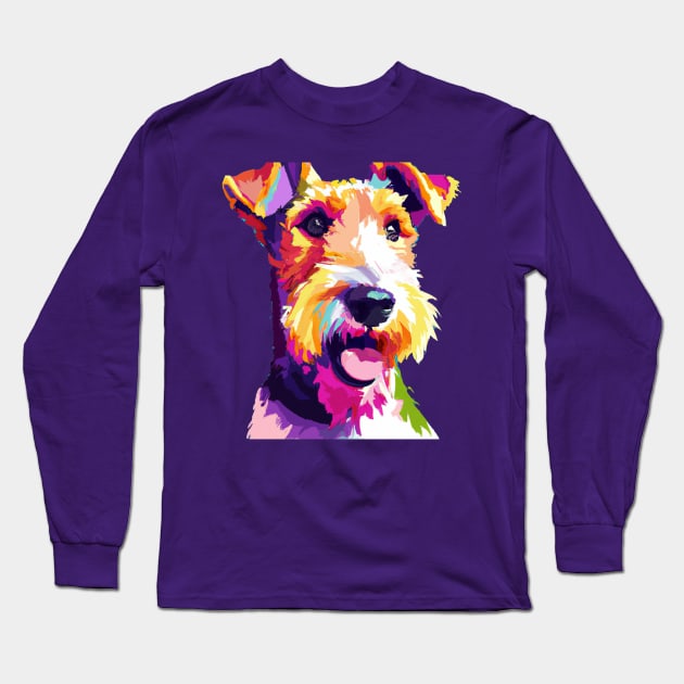 Wire Fox Terrier Pop Art - Dog Lover Gifts Long Sleeve T-Shirt by PawPopArt